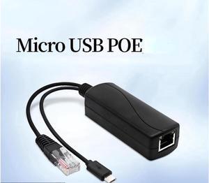 Micro USB POE Cable Passive Power Over Ethernet Adapter Cable POE Splitter RJ45 Injector Power Supply Module 48v For IP Camea