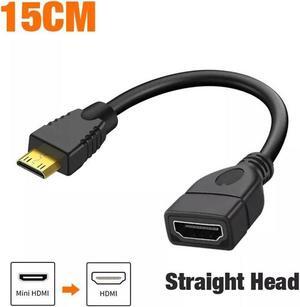 Mini HDMI to HDMI Adapter (HDMI to Mini HDMI Adapter) 6 Inches with 4K and HDR Support for Raspberry Pi Zero and More 2-Pack