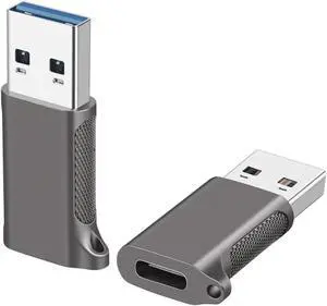 USB 3.2 Type C to USB-A Adapter Gen 2 Double Side 10Gbps USB C Female to USB Male Converter Support Data Transfer,C-Type Headerset Audio and Fast Charging USB-C Adapter - 1 Piece