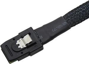 Internal Mini SAS to 4 x Right Angle SATA Cable (SFF-8087 to SATA Forward Breakout),Mini SAS Host/Controller to 4 SATA Target/Backplane-1.64ft