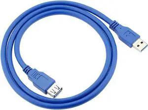 USB Extension Cable,USB 3.0 Extension Cable/USB 3 A-Male to A-Female Cable in Blue, 0.3m/1FT
