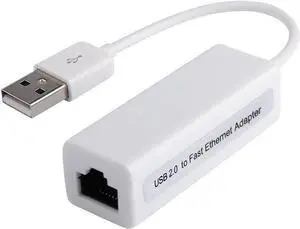 Ethernet Adapter USB 2.0 to Network RJ45 LAN Wired Adapter Compatible for 10/100 Mbps Windows, MacBook, Mac OS, Surface, Chromebook, Linux