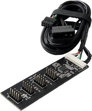 USB 9 Pin Motherboard Header Hub 4 Ports Splitter Adapter, USB 2.0 9Pin Header 1 to 4 Extension Converter Card - Molex Power,USB 9-Pin Internal Cable,1.64FT