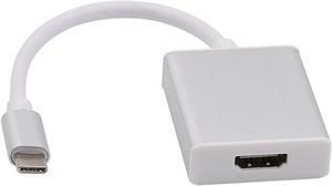 USB C TO HDMI Adapter - USB 3.1 Type C (USB-C) to HDMI 4K2K@30Hz Adapter (Thunderbolt 3), DP Alt Mode Converter w/ Aluminium Case for 2017 MacBook Pro/Samsung Galaxy S8 - Silver