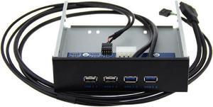 PC Case 5.25 inch front panel 4 Ports USB Hub,2 Ports USB 3.0 & 2 Ports USB 2.0,2.6ft USB Type A Female to motherboard Adapter Cable