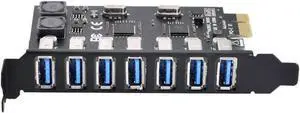 PCI-E to 7 Ports USB 3.0 HUB PCI Express Expansion Card Adapter 5Gbps for Motherboard