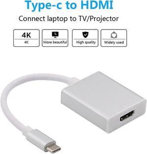 USB C TO HDMI Adapter - USB 3.1 Type C (USB-C) to HDMI 4K2K@30Hz Adapter (Thunderbolt 3), DP Alt Mode Converter w/ Aluminium Case for 2017 MacBook Pro/Samsung Galaxy S8 - Silver