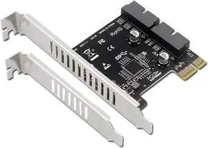 PCI-E 1X to 2 Ports Internal USB 3.0 19Pin 20Pin Header for Front Panel,USB 3.0 5Gbps to PCIe Expansion Card Adapter with High & Low Profile Bracket for Desktop Computer Motherboard