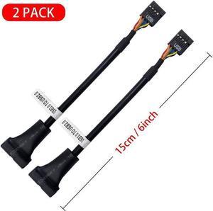USB 3.0 Header to USB 2.0,USB 3.0 to USB 2.0 Motherboard Adapter Cable,19 Pin USB3.0 Male to 9 Pin USB2.0 Female Motherboard Cable Adapter Converter 6 inch/15cm (2-Pack)