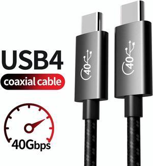 USB 4 Cable for Thunderbolt 4 Cable, 40Gbps 3.3ft/1M Cable 100W Charging Support 5K@60Hz Video, Compatible with Thunderbolt 4/3, External SSD, USB-C Docking Station, MacBook Pro, External SSD, eGpu