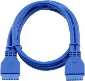 USB 3.0 Motherboard 20 Pin Header Extension Adapter Cable, USB 20-pin Connector Female to Female USB3 Extender Cable-1.64FT
