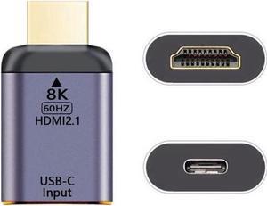 USB-C Type C Female Source to HDMI Sink HDTV Adapter 8K@60hz 4K@120hz for Tablet Phone Laptop