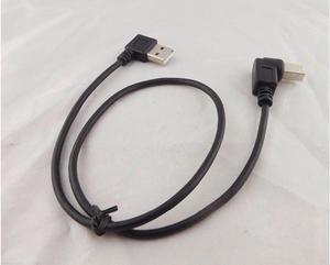 10pcs USB 2.0 A Male Right Angle To USB B Male Right Angle Printer Scanner Cable 50cm