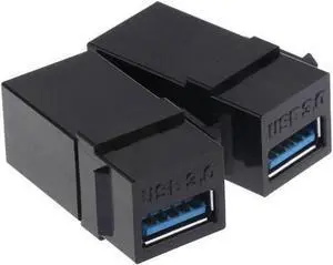 USB 3.0 Coupler - Type A Coupler Female To Female Adapter Insert Connector Replacement For Wall Plate(2 Pack)