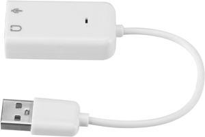 USB Sound Card, External Stereo Sound Adapter Splitter Converter for Windows and Mac, Plug & Play, No Drivers Needed