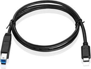 USB Type C (USB-C) to Type B (USB-B) Cable (3FT) Black - SuperSpeed Standard USB 3.0 Male Port with Reversible Type C Connector Design for Printer Scanner