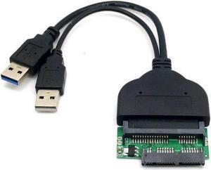 1set USB 3.0 to SATA 22Pin & SATA to Micro SATA Adapter for 1.8" 2.5" Hard Disk Driver With Extral USB Power Cable