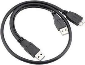 USB3.0 A Male to Micro USB 3.0 Y cable with Extra Power for Mobile HDD 0.5M
