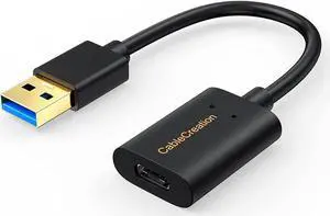 USB 3.1 USB C Female to USB Male Adapter Cable 5Gbps CableCreation USB to USB C Adapter USB C to A Adapter Female USB C Adapter for Laptops Oculus Quest Link Logitech StreamCam Other USB-A Devices