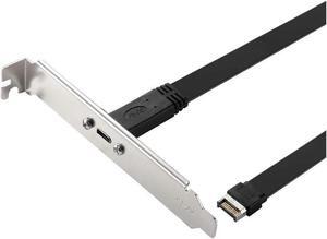 USB 3.1 Type C Front Panel Header Extension Cable cm, USB 3.1 Type E to USB 3.1 Type C Cable,Gen 2 10 Gbps Internal Adapter Cable,with Mount Screw (50cm)