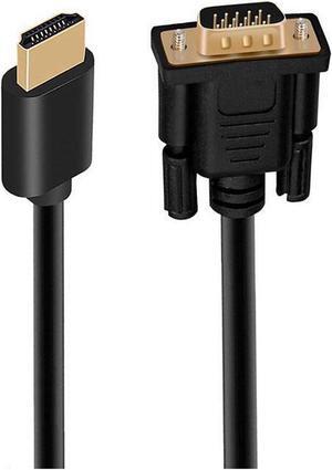 HDMI to VGA, Hannord Gold-Plated HDMI to VGA 3.3 Feet Cable (Male to Male) Compatible for Computer, Desktop, Laptop, PC, Monitor, Projector, HDTV,, Roku, Xbox and More
