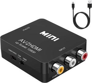 New Mini RCA AV to HDMI Converter Adapter Composite AV2 HDMI 1080P DVD HDMI to AV with audio Video PAL NTSC mode USB cable