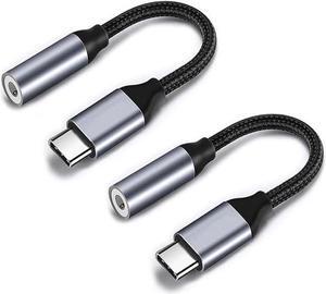 2 Pack Compatible with Google USB C to 3.5mm Audio Pixel Headphone Adapter Compatible with Google Pixel 7 Pro 6 6a 5 4 3XL USB-C to 3.5 Audio Headphone Jack Dongle Phone Adapter for Android Type C