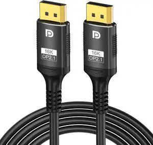 16K Displayport Cable 2.1 10ft,80Gbps Display Port 2.1 Cable Support 16K@30Hz 8K@120Hz/60Hz 4K@240Hz HDR,HDCP, DSC 1.2a, Dp to Dp Cable for FreeSync/G-Sync/Gaming Monitor/Graphics Card