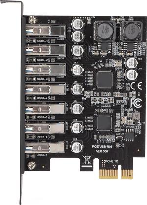 PCIE USB 3.0 Card 7 Ports PCI Expree to USB Expansion Card Super Speed 5Gbps PCI-e USB3.0 Hub Controller Adapter for Windows 11/10/8/7/XP/Vista