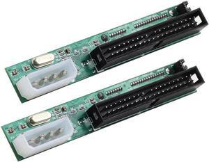 2Pcs 2.5 Sata to 3.5 Inch IDE Card Sata to IDE Adapter Converter Male 40 Pin Port for ATA 133 100 HDD CD DVD Serial