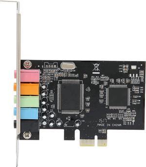 PCIe Sound Card, Sound Card 6 Channels Stereo Desktop Audio Signal Conversion Hardware with Driver CD for Windows 7/Vista/XP 32/64bit