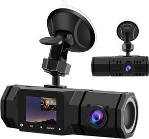 Upgraded Dual Dash Cam, FHD 1080P Front and Interior Dual Dash Cameras IR Night Vision Dashcam for Car/ Taxi Loop-Recording, G-Sensor& Parking Mode