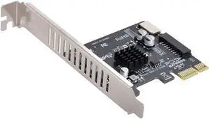 PCIe to USB 3.2 5Gbps Type-E A Key & USB 3.0 20Pin Motherboard Header Expansion Card for Front Panel ,PCIe Express to USB Internal Connector 20 Pin Adapter