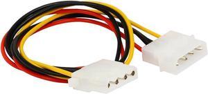 Molex 4 Pin Power Extension Cable, IDE 4pin Male to Female PSU to Floppy,HDD,Case Fan Power Adapter, 12V/5V Supports,14 Inch,
