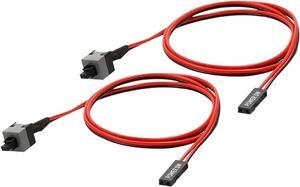 2 Pin SW PC Power Switch Cable, ATX Computer on/off Push Button Switch Wire for Case Connects to motherboard - 20", 2 Pack