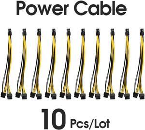 10 Pcs 8 Pin PCI-e To 8 Pin (6+2) PCI-e (Female To Male) GPU Power Cable 260mm For graphics card mining motherboard