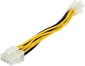 CPU P4 4 Pin to EPS 8 Pin Power Adpater, PSU CPU 4Pin to Motherboard 8-Pin Converter Cable, ATX P4 to EPS 8pin Power Cord - 6 inches
