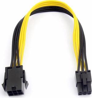 12 inch PCIe 6pin Male to Female Extension Power Cable,18AWG PCI-E 6-pin Power Extension for GPU Video Card