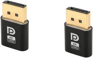2 Pcs 4K Displayport Dummy Plug Plastic 4K Displayport Dummy Plug Headless Emulator Desktop Accessories For PC