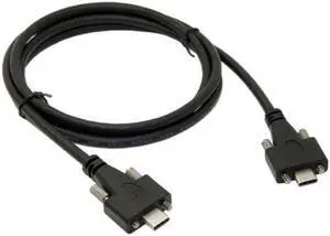 USB 3.1 Type-C Dual M2 Screws Locking to Locking USB-C 10Gbps Data Cable Panel Mount Type 6.6 ft. USB 3.1 Type-C Dual M2 Screws Locking to Locking USB-C 10Gbps Data Cable Panel Mount Type 6.6 ft.