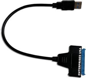 SATA to USB Cable USB 3.0 to SATA III Hard Drive Adapter Converter for 2.5 Inch SSD & HDD Data Transfer Support UASP (Black) Enterprises USA
