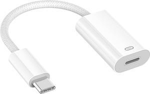 USB C to Lightning Audio Adapter USB C Male to Female Lightning 100W Fast Charing/Data/Music/Phone Call Compatitable with /Phone 15/15 Plus/15 Pro/15 Pro Max/i-Pad