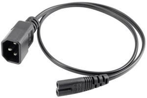 IEC 320 C14 to C7 Extension Power Cord ,IEC C13 to C7 Exchanger Cord,IEC 3P Male to 2P Female Power Extension Cable,1m/3ft