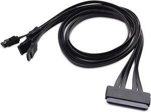 Internal SCSI SAS SFF-8484 Host to 4 x SATA Target,SAS Controller to SATA Device,SAS 32 pin to SATA Breakout Adapter Converter Cable -1.64ft