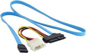 SFF-8482 SAS to SATA Adapter Cable,SAS Hard Disk Connected to Motherboard SATA Port Adapter Cable w/ 7 inch Molex 4pin Power Cable (2.3ft)