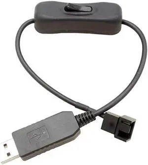 34cm 4Pin USB Cable 5V To 12V Computer Fan Power Supply Fan Adapter Cable with ON Off Switch Converter Cable(4pin)