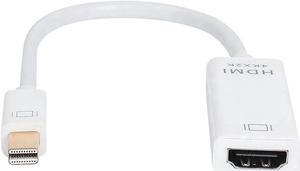 Thunderbolt Mini DisplayPort 1.2 to HDMI-compatible 4K2K Passive Converter - Mini DP / MDP 1.2 to HDMI-compatible Adapter - 3840x2160@30Hz - White