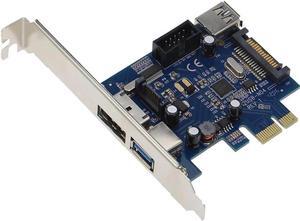 USB 3.0 Ports ( Internal + External )+ Power eSATA + 9 Pin USB2.0 Hybrid PCI-express Controller Card