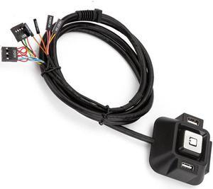 Desktop PC Remote Controller Restart Computer power Switch PCI-E Mode usb on off switch Button with 2 USB ports