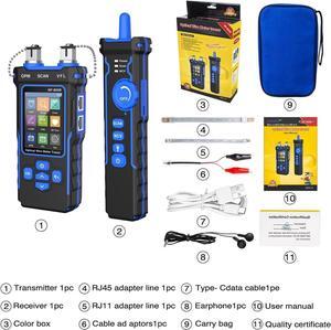 NF-8508 9 in 1 Multifunctional Network Cable Tester Optical Wire Tracer Optical Fiber Power Meter NCV Function Li-ion Battery USB Charge LED Light